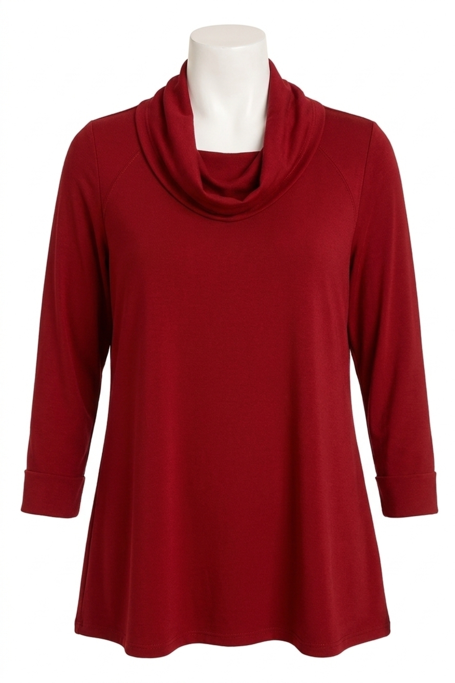 NEW SYMPLI raglan sleeve top in pomegranate